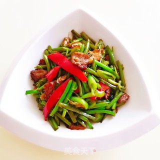肉炒空心菜梗的做法步骤：7