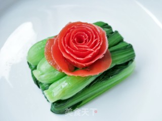 蒜香浇汁青菜的做法步骤：5