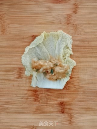 白菜鸡肉卷的做法步骤：7