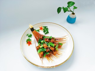凉拌青菜牛排的做法步骤：1
