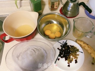 黑米果仁蛋糕的做法步骤：1