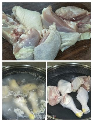 鸡肉香菇炖粉条的做法步骤：2