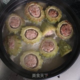 酿苦瓜豆腐煲的做法步骤：9