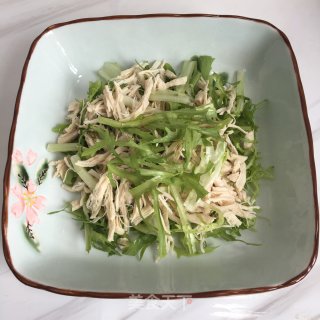 苦苣拌鸡胸肉的做法步骤：3