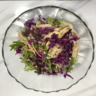 鸡胸肉拌紫甘蓝的做法步骤：3