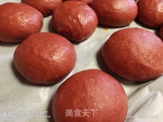 红曲杏仁小面包的做法步骤：7