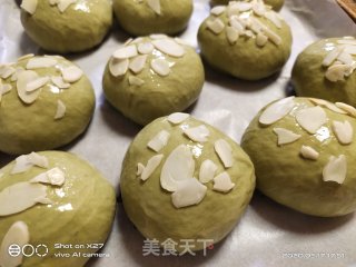 抹茶杏仁小面包的做法步骤：10