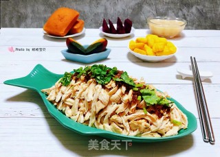 #肉类#凉拌鸡胸脯肉的做法步骤：15
