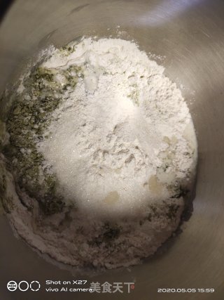 抹茶小面包的做法步骤：1