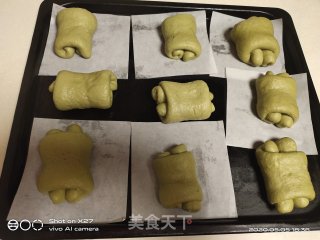 抹茶小面包的做法步骤：9