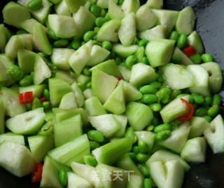 毛豆丝瓜的做法步骤：4