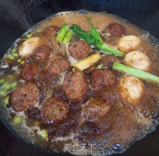 肉圆毛豆卤鸡蛋的做法步骤：9