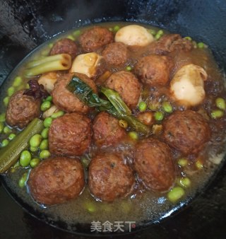 肉圆毛豆卤鸡蛋的做法步骤：10