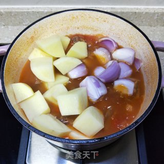 番茄土豆炖牛排骨的做法步骤：10