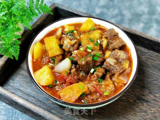 番茄土豆炖牛排骨的做法步骤：13