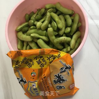 香糟卤毛豆的做法步骤：1