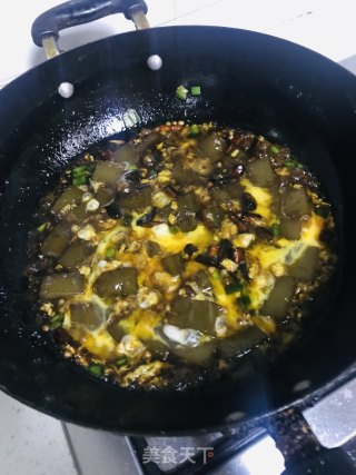 下饭利器 凉粉炒鸡蛋的做法步骤：8