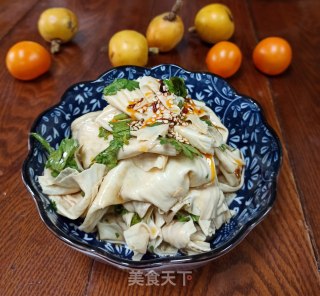 香菜拌豆皮的做法步骤：6