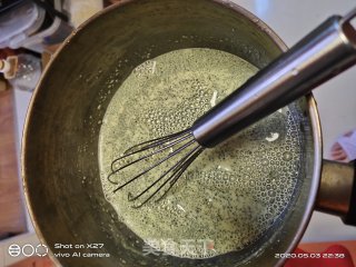 抹茶草莓牛奶小方的做法步骤：3