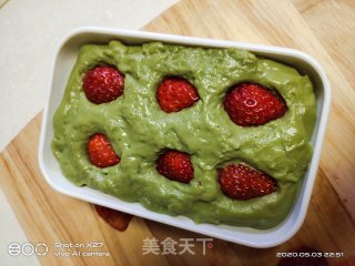 抹茶草莓牛奶小方的做法步骤：7