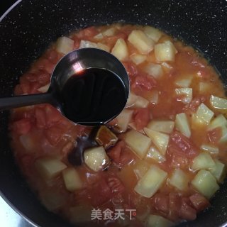 番茄土豆肥牛的做法步骤：6