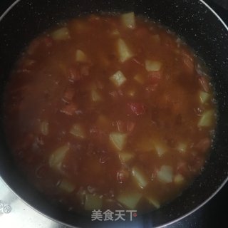 番茄土豆肥牛的做法步骤：8