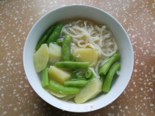土豆豆角汤面的做法步骤：7