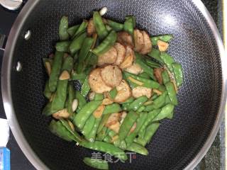 荷兰豆炒肉卷的做法步骤：5
