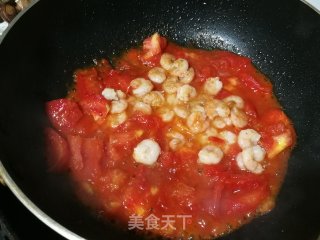番茄炒虾仁的做法步骤：6