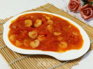 番茄炒虾仁的做法步骤：7