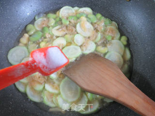 榨菜丝蚕豆煮夜开花的做法步骤：8