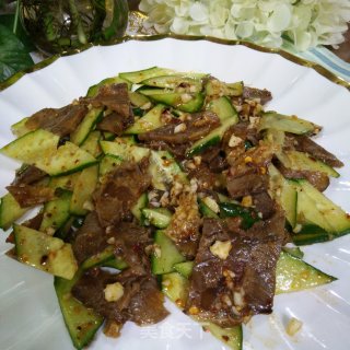 牛肉拌黄瓜的做法步骤：5