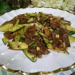 牛肉拌黄瓜的做法步骤：6