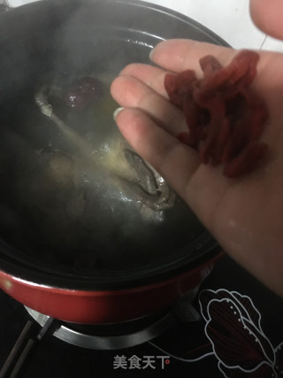 “肉类”西洋参虫草炖鸽子的做法步骤：7