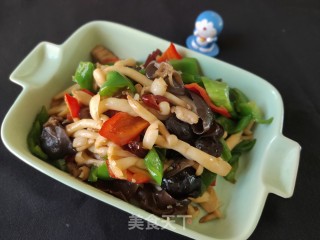 木耳肉片炒白玉菇的做法步骤：19