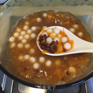 冰镇南瓜蜜豆小圆子的做法步骤：4
