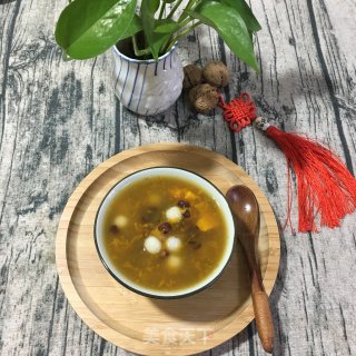 冰镇南瓜蜜豆小圆子的做法步骤：7