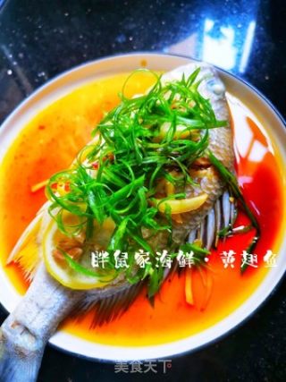 柠檬黄翅鱼清蒸做法的做法步骤：7