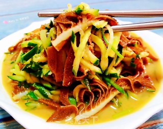 黄瓜凉拌牛百叶#食物边角料做大餐#的做法步骤：14