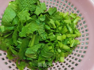 杏鲍菇炒春菜的做法步骤：3