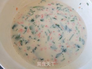 快手早餐蔬菜鸡蛋饼的做法步骤：3