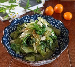 橄榄油蒜香生菜的做法步骤：6