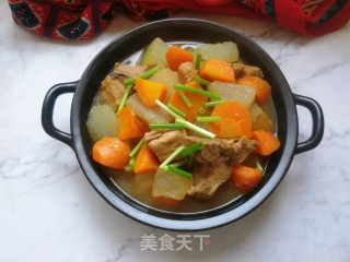 胡萝卜冬瓜炖猪颈骨的做法步骤：17