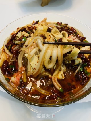麻辣蟹肉土豆粉的做法步骤：15
