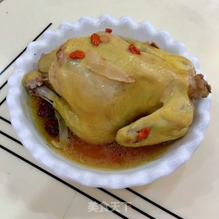 药膳蒸鸡的做法步骤：9