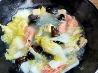 北极虾娃娃菜粉丝煲的做法步骤：13