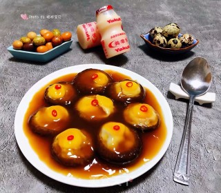 香菇蒸鹌鹑蛋的做法步骤：13