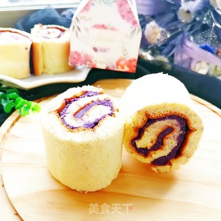 全麦紫薯蛋糕卷的做法步骤：18