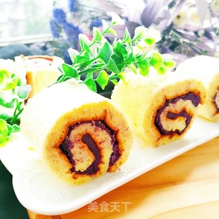 全麦紫薯蛋糕卷的做法步骤：21