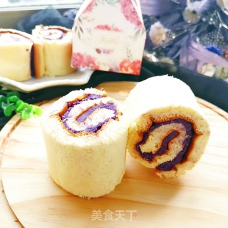 全麦紫薯蛋糕卷的做法步骤：22